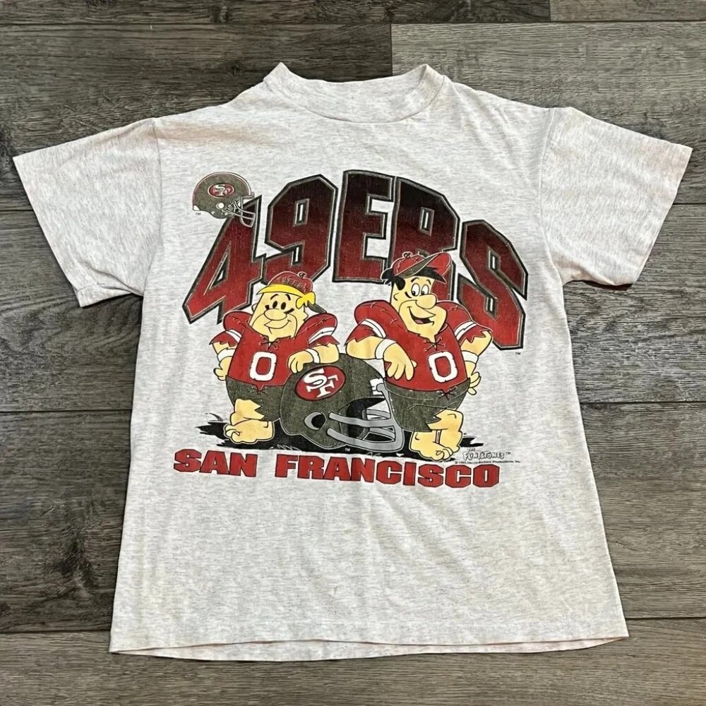 NFL San Francisco 49ers Flintstones Fred & Barney short sleeve shirt